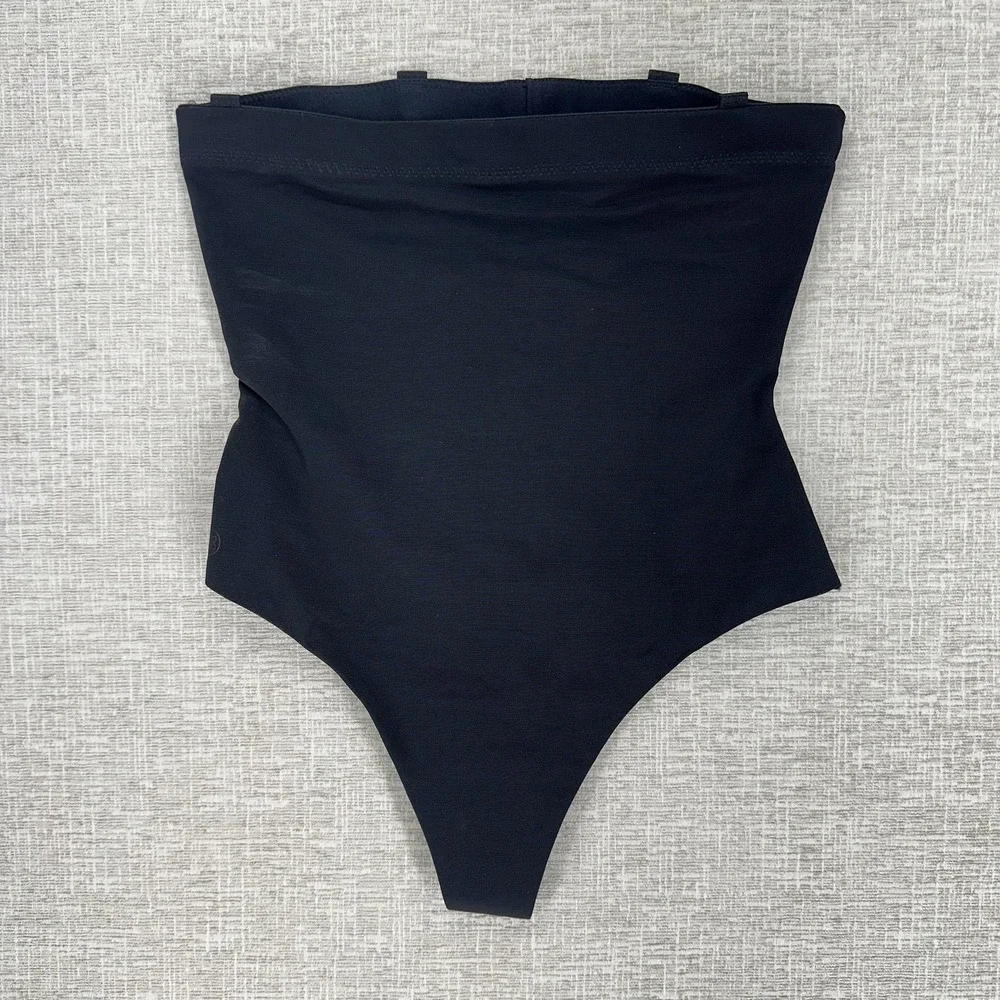 Honeylove Shapewear Thong Womens Size M Black High Waist Sculpting‎ Slimming